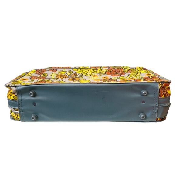 Vintage Retro 60s 70s Mod Floral Suitcase - Picture 6 of 9